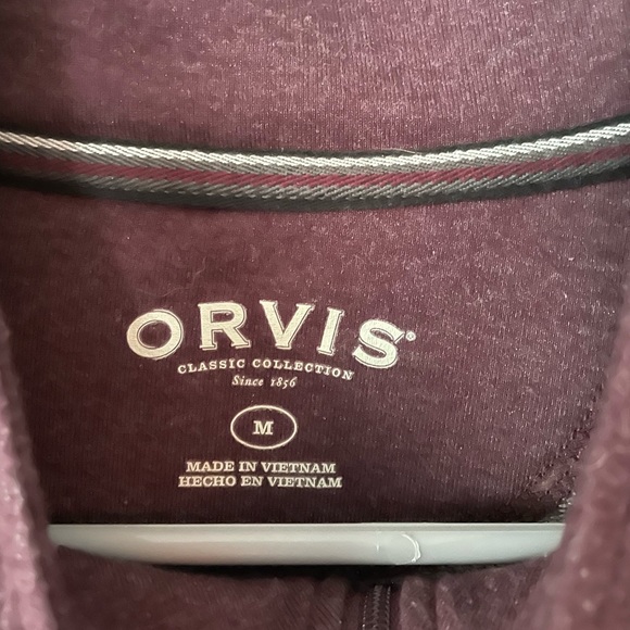 Men’s Orvis Maroon Quarter Zip - Picture 3 of 4